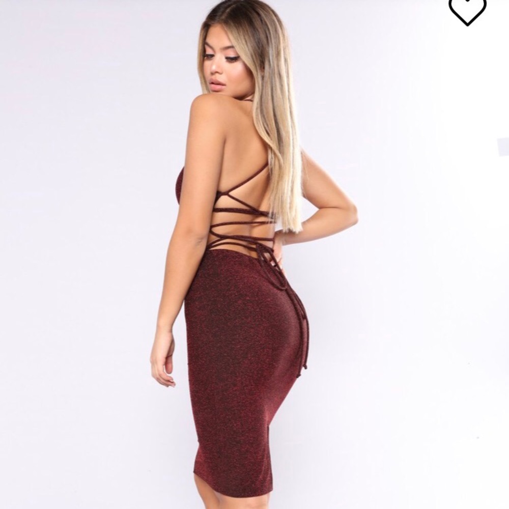 FASHIONNOVA S/O All Nighter Metallic Dress